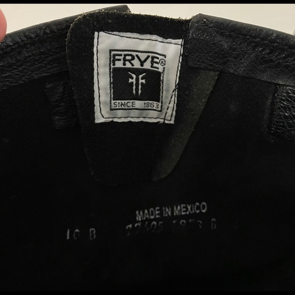 Frye Black Leather Combat Boots - Picture 2 of 7